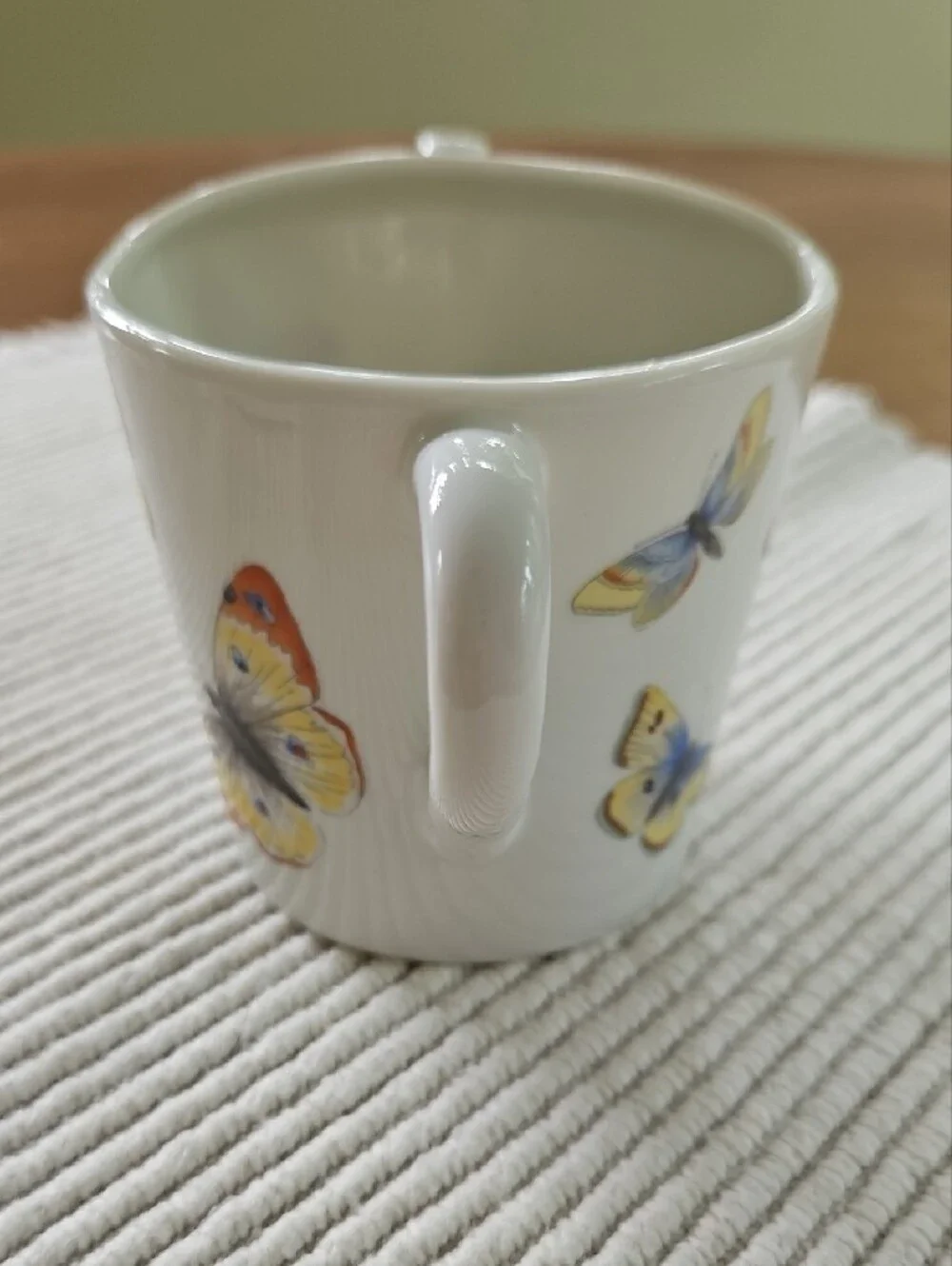 Vintage 1965 Hand-Painted Butterfly Porcelain Creamer – Signed